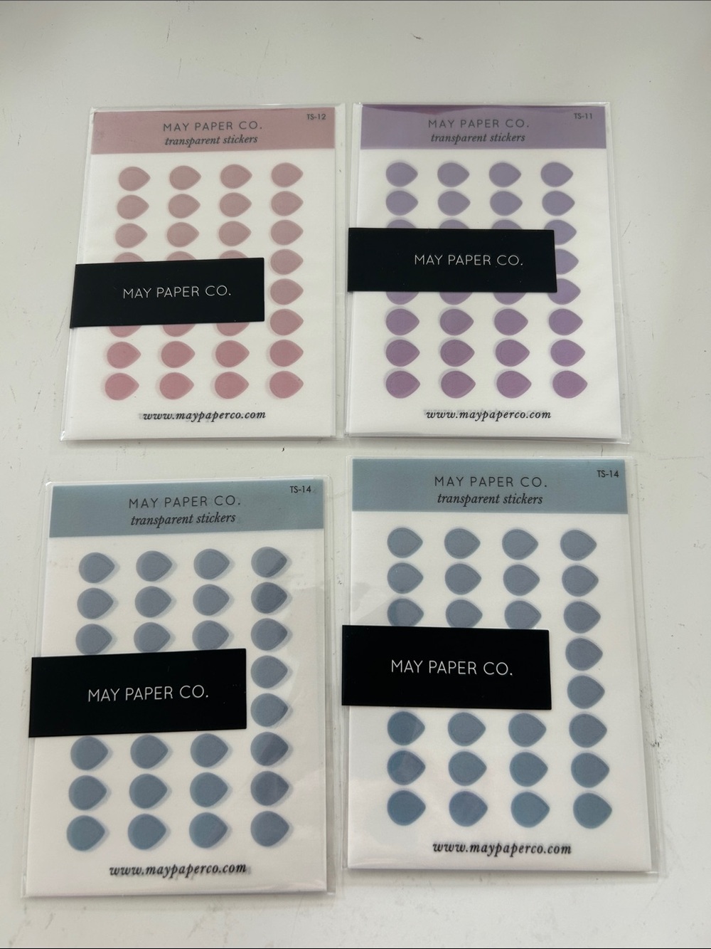 May Paper Co. Transparent planner stickers: 4 pack